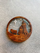Load image into Gallery viewer, Nativity Scene 3 Layer Acrylic/Wood Ornaments