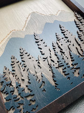 Load image into Gallery viewer, Mountain Layered Wood Art