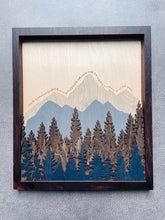 Load image into Gallery viewer, Mountain Layered Wood Art
