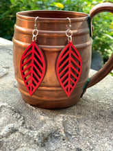 Load image into Gallery viewer, Wooden Leaf Earrings
