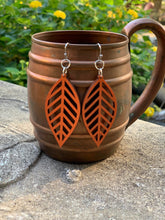 Load image into Gallery viewer, Wooden Leaf Earrings
