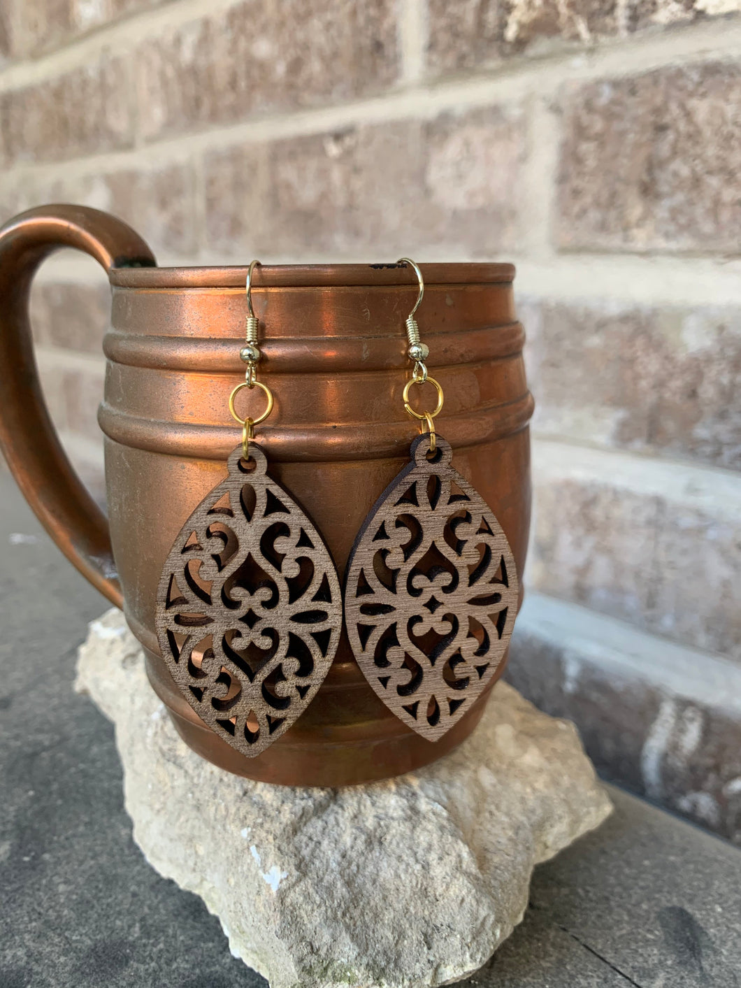 Walnut Drop Earrings