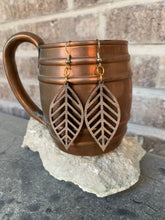 Load image into Gallery viewer, Walnut Leaf Earrings
