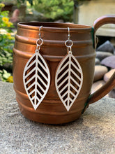 Load image into Gallery viewer, Wooden Leaf Earrings
