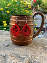 Load image into Gallery viewer, Wooden Teardrop Earrings
