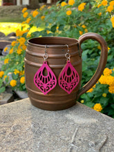 Load image into Gallery viewer, Wooden Teardrop Earrings
