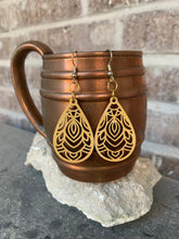 Load image into Gallery viewer, Wooden Mandala Earrings
