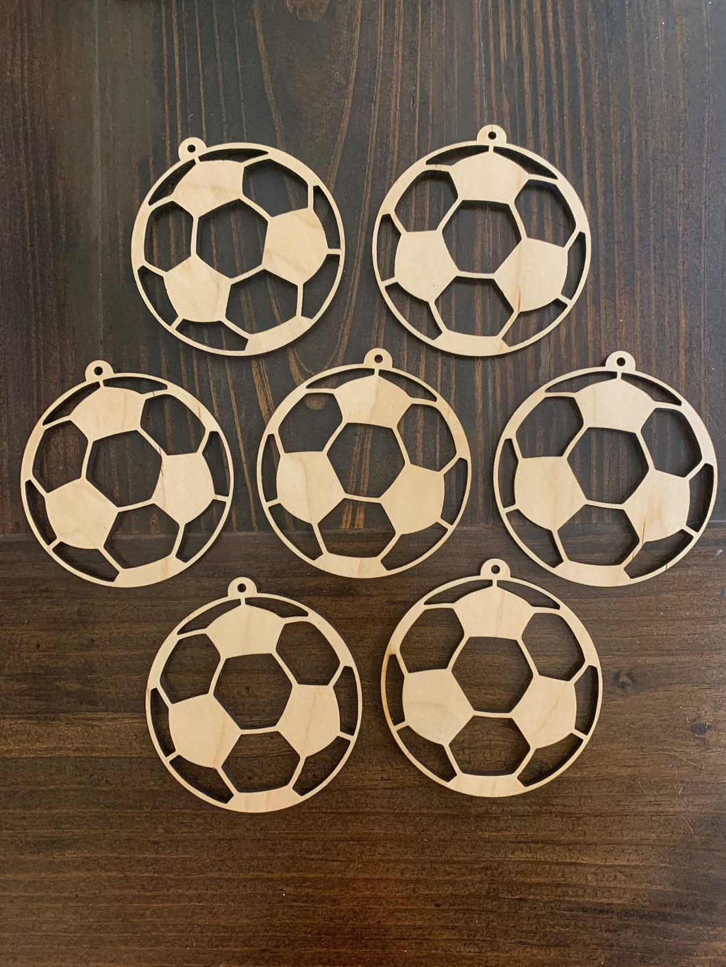 Sport Ornaments (Unfinished Cut Outs for Soccer, Basketball, Baseball and Ballet)