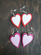 Load image into Gallery viewer, Two Layered Heart Shaped Earrings
