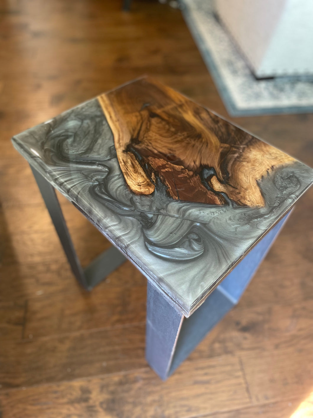 Live Edge Side / Coffee Table (Black Walnut and Resin)